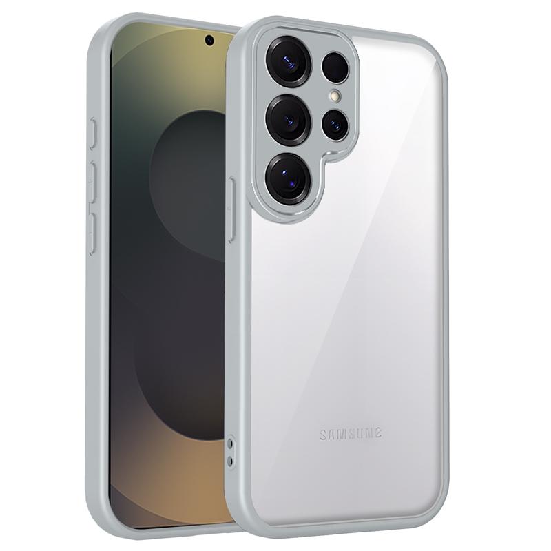 Transparent Silicone Case For Samsung Galaxy S25 S24 S23 S22 Ultra Plus Edge FE PC Back TPU Bumper Shockproof Clear Phone Cover