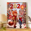 Disney diamond painting full of diamonds 5D Zootopia Nick Wilde Judy Hopps New Year diamond art home decoration creative handicrafts