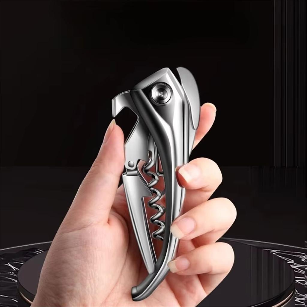 2026 New Red Wine Bottle Opener Multi-Functional Stainless Steel Screwdriver Household Beer and Wine High-End Bottle Opener