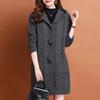Women Spring Autumn Mid Length Hooded Cardigan Sweater Jacket Ladies Simple Casual Knitted Overcoat