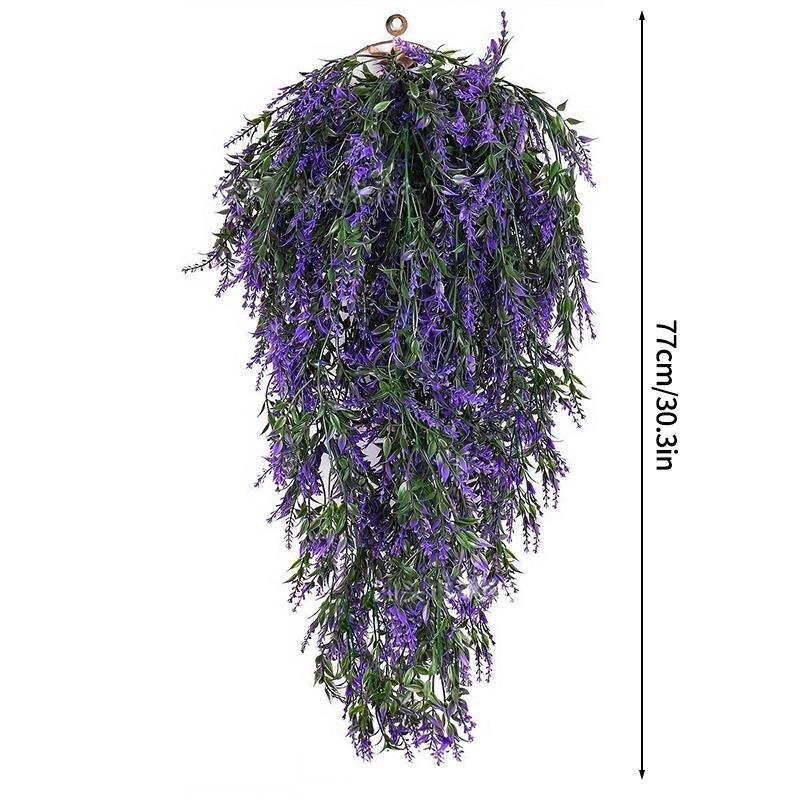 Artificial Lavender Vine Flower Artificial Rose Flower Wall Hanging Wedding Decoration Planting Vine Decoration for Home Garden