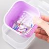 Plastic Sterilizer Box for Nail Art Tools Manicure Pedicure Storage Container with Double Layer Nail Drill Bits Cleaner