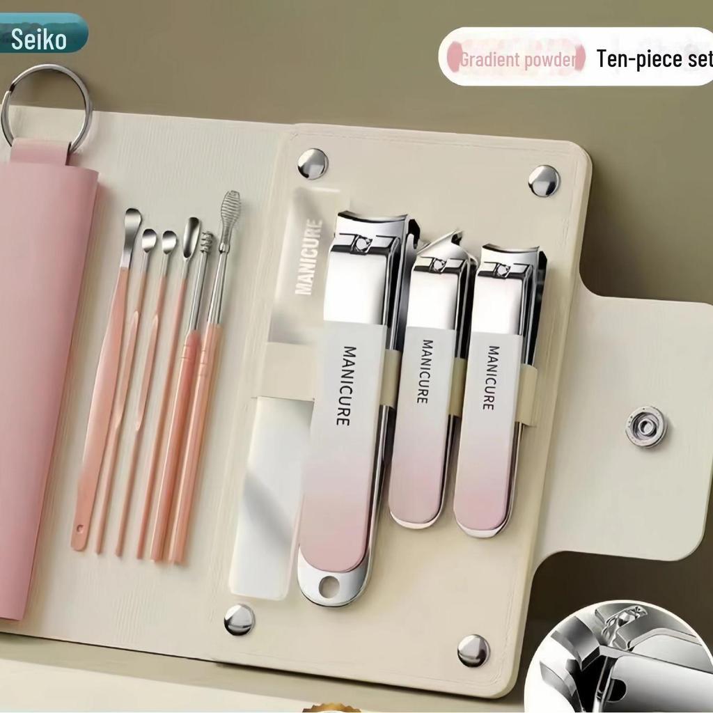 Nail Clipper Set with Leather Case - Manicure Tools