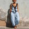 Summer New Arrival Women's Polka-Dot Sleeveless Spaghetti-Strap Wide-Leg Pants Two-Piece Casual Set
