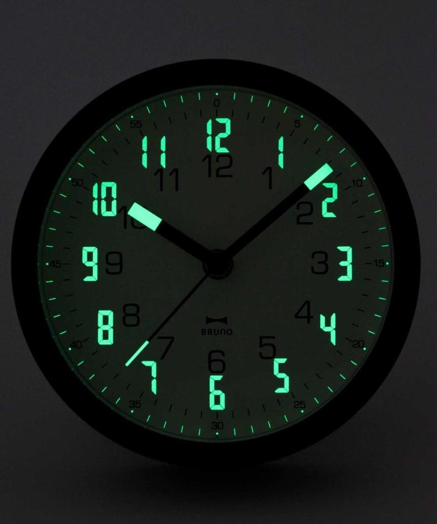 BRUNO Luminous 7-Segment Clock, Dark Gray, No Size, BCW045-DGY
