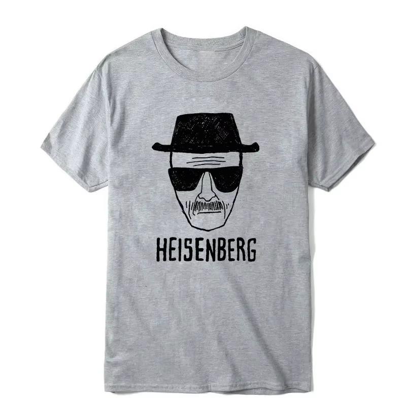Mens Fashionable Casual Short Sleeved Cotton Loose Heisenberg Printed Shirt Casual Mens Tshirt Cool Springsummer Mens Top