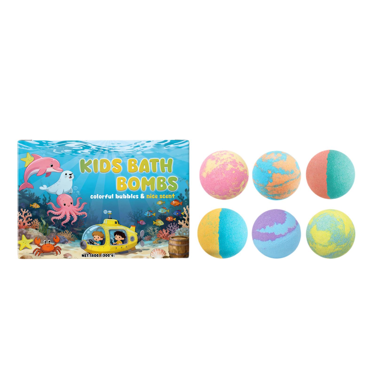 

Moisturize Skin Fragrant Bath Balls,Bath Bomb,Bath Balls Gift Set Handmade Natural Bath Bomb For Women Floating Bubble With Oil For Self Care 6PC One Size синий