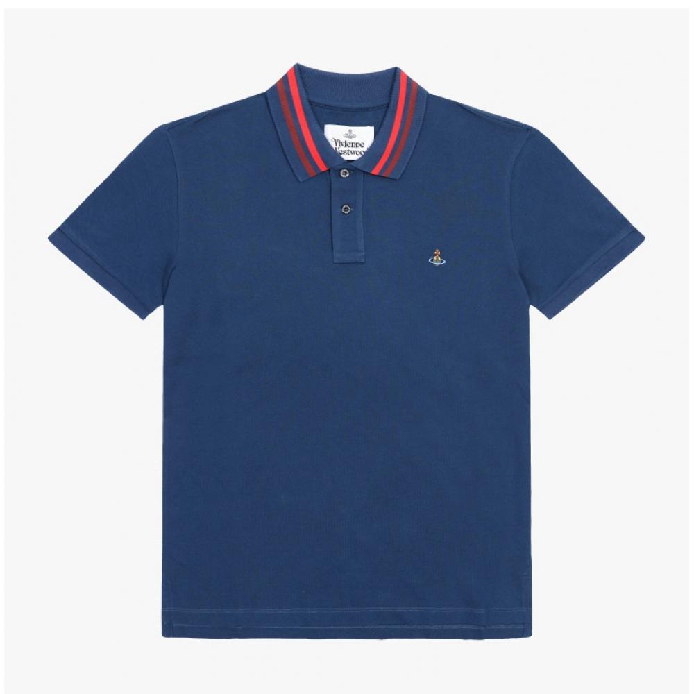 Vivienne WeSTwood Men S ShorT Sleeve T ShirT Orb Logo claSSic 2h01000i J0009 K419