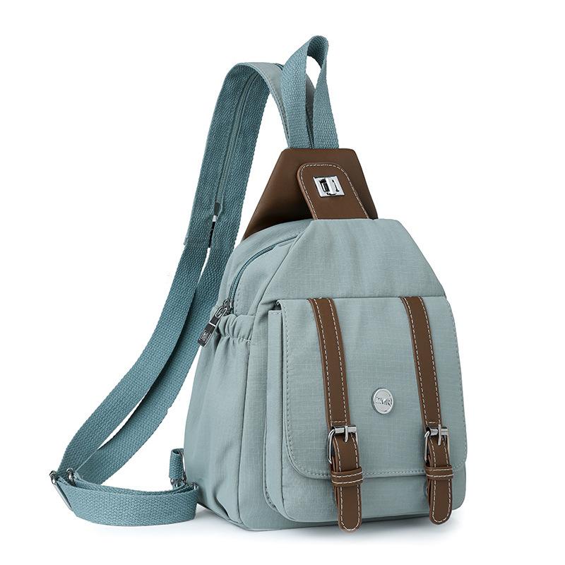 Schoolbag breast bag women's 1011 new soft leather women's leather backpack backpack fashion versatile retro women's shoulder bag