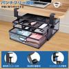 Drawer Storage Steel Design with Stationery Tabletop Small Office Remote Large Fits Easy Installation No-Drilling & Two-Tier Under-Desk Rack,