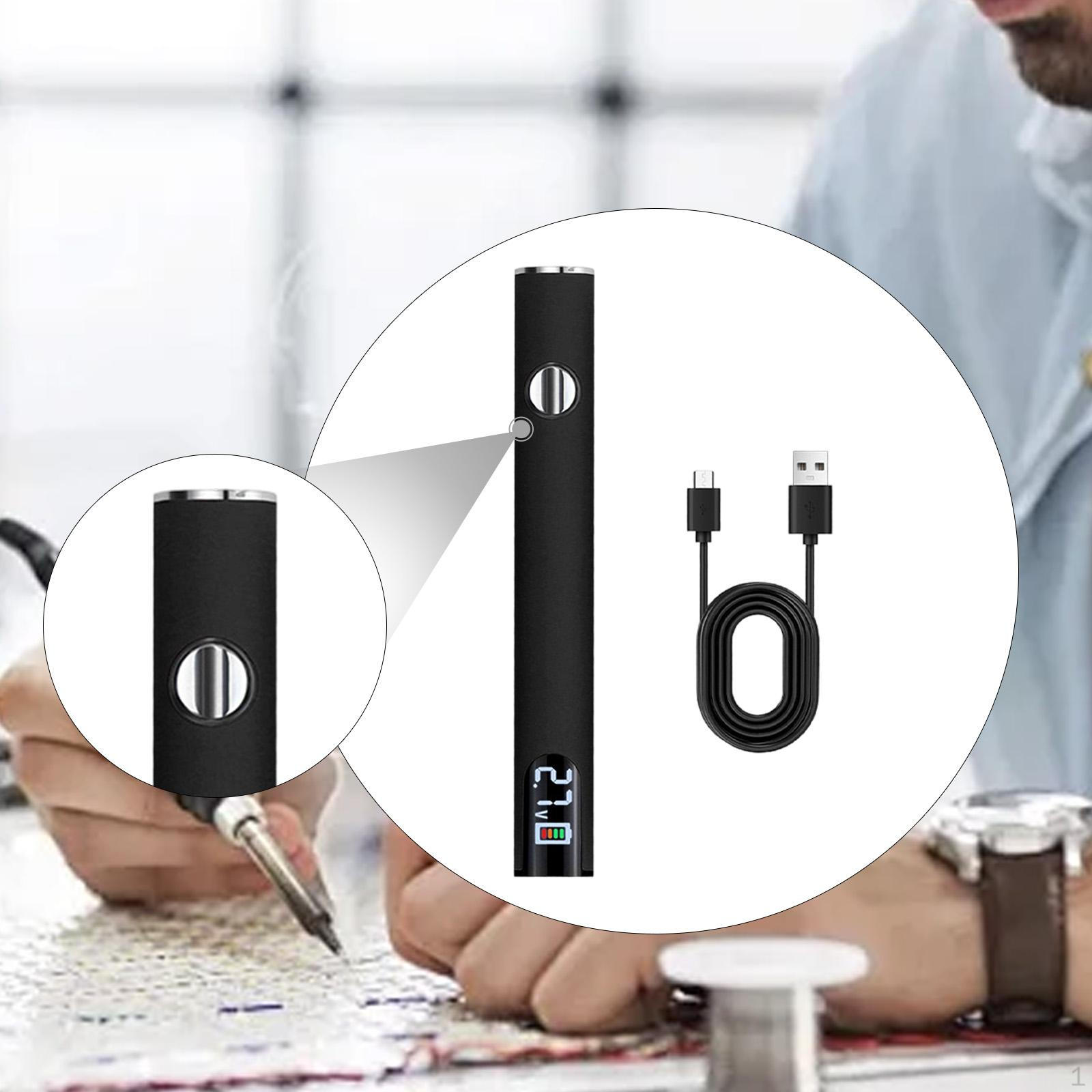 

Soldering Iron Kit Battery Pen 650mAh Mini with Storage Case USB Cordless for Solder