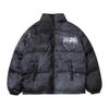 ZYLLO Hip Hop Graffiti Padded Bomber Jacket  Warm Cotton Winter and Spring Streetwear Parka Coat