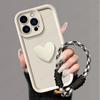 For Oppo Reno12 F Case OPPO Reno 12F 5G CPH2637 Phone Case  Love Heart Hnad Strap Back Cover