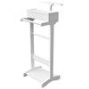 White Portable Clothes Rack, Clothes Rack with Storage Organizer