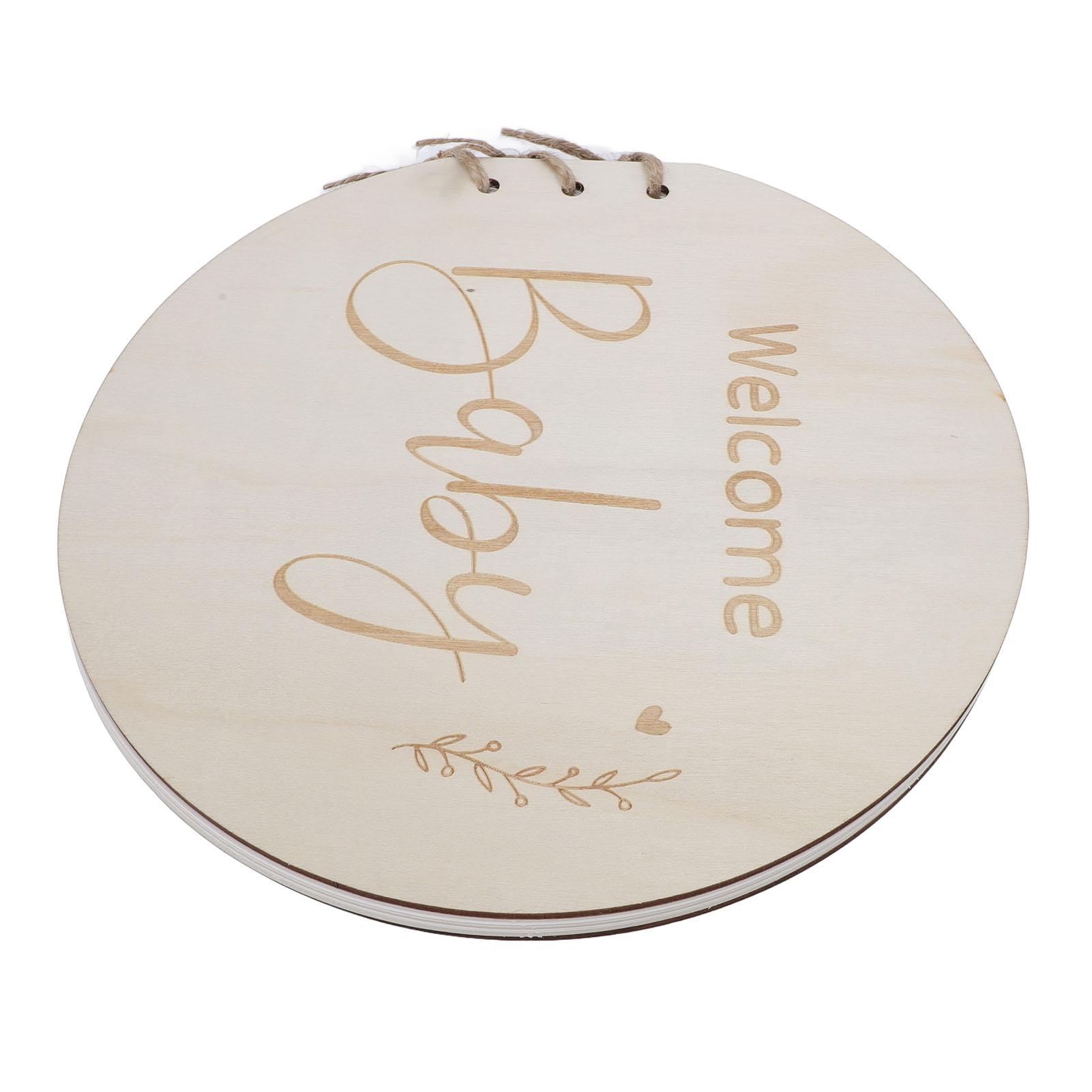 

Деревянная гостевая книга для вечеринок Baby Shower Welcome Baby Sign in Blank Partys Keepsake Memory Book