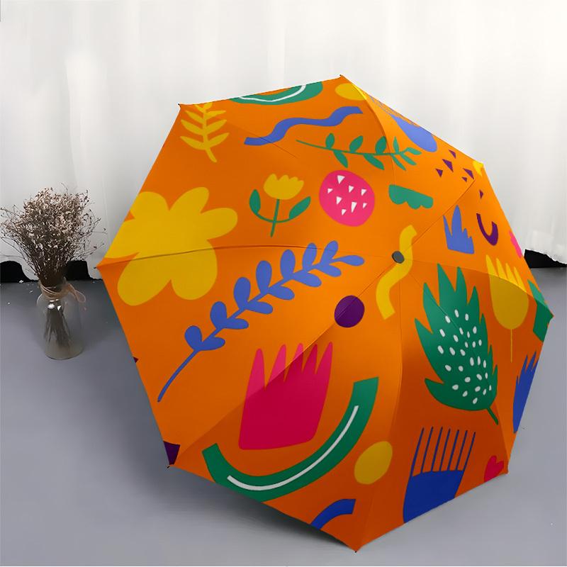 1pc Floral-patternedAutomatic Open/close, All-Season Portable Folding Umbrella for Friends, Travel, Everyday, Events yy250806062