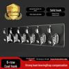 Seamless No-Drill Adhesive Interlocking Hooks for Bathroom & Kitchen - Strong, Transparent, Multifunctional Hooks