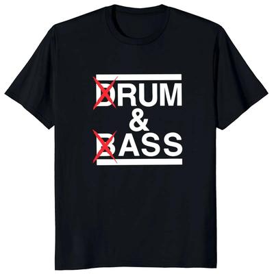 Divertente Maglietta Drum and Bass Battute per Amanti di Rum e Culo Y2k Manica Corta 100% Cotone Morbida Unisex Girocollo Maglietta Estiva Tops Taglia EU