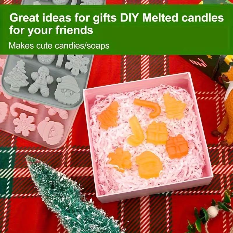 Christmas Theme Silicone Molds, Baking Tools, Cake, Chocolate Molds, 6 Different Patterns Decoration Accessories