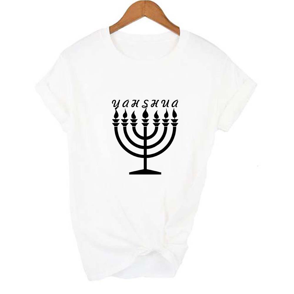 Jesus Peace Print Women T Shirt God Letter Religious Summer T Shirts Graphic Tees Female
