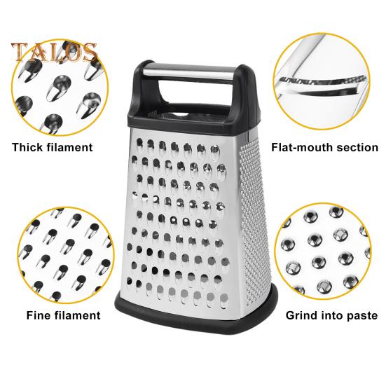 Käsereibe mit Behälter 4 Seiten Reibe für Gemüse Ingwerschneider Handliche Küchen Lebensmittelreibe für Käse Zesten Gemüse