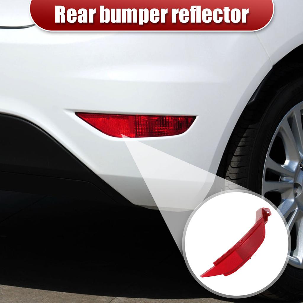 Rear Bumper Right Reflector Light Cover Compatible with Ford Fiesta 2009-2014 Professional Right Rear Bumper Tail Fog Light