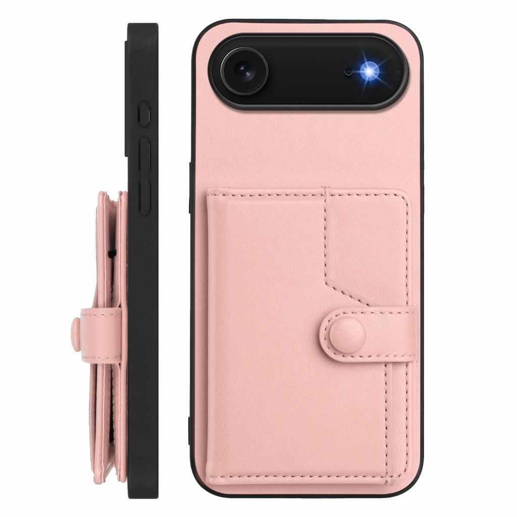 For iPhone Air Case RFID Blocking Card Holder Kickstand TPU+PU Leather Phone Back Cover