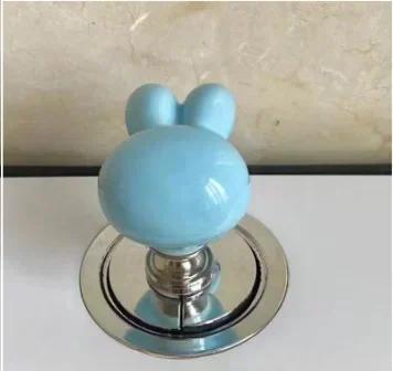 Broken Heart Shape Toilet Presser Self-Adhesive Rabbit Toilet Press Button Nail Protector Toilet Lid Handle Tank Flush Button