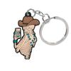 1PCS PVC Cute Keychain New Arrival Cowboy Boots  Custom Key Chain Anime Accessories Handbag Pendant Kids Toys Keyholder