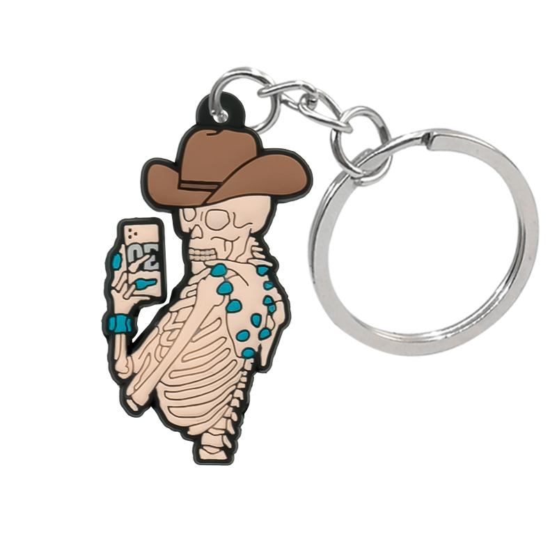 1PCS PVC Cute Keychain New Arrival Cowboy Boots  Custom Key Chain Anime Accessories Handbag Pendant Kids Toys Keyholder