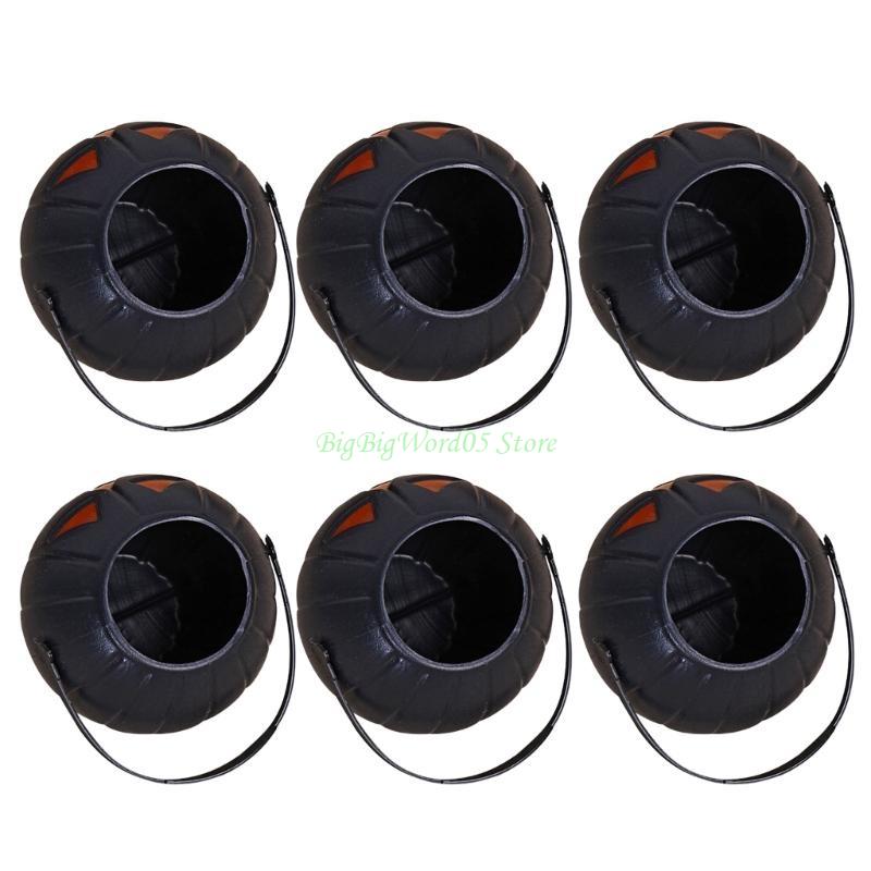 24TE Halloween Flame Bucket Witch Pumpkin Decoration Props Create Spooky for Parties and Celebrations