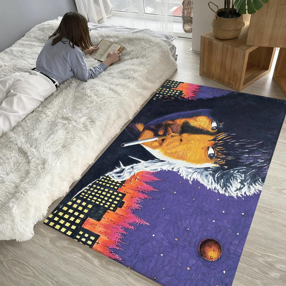 Viktor Tsoi Floor Mat Soft Thickened Absorbent Non-Slip Bedroom Living Room Door Mat Home Decor Flannel Rugs
