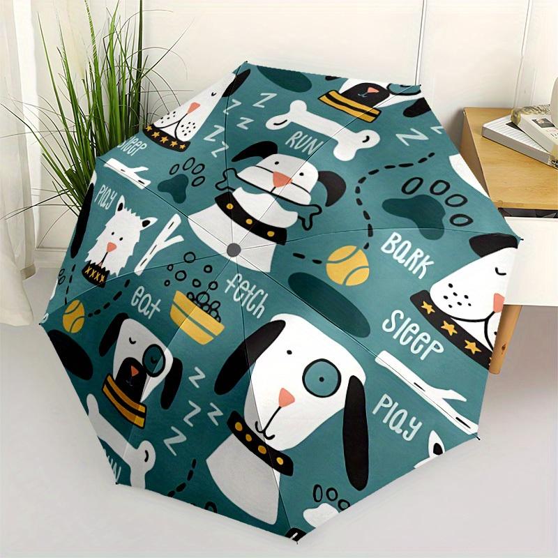 1pc Dogs Playtime Automatic Umbrella High Quality Canopy, Portable Folding Umbrella With, Ideal Gift for - Travel, Everyday, Formal Events, Stylish Ac
