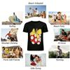 Cute Apple Pencil Bow Print Casual Top Pure cotton T-shirt