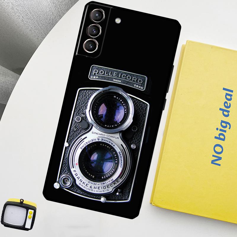 Retro Photo Camera Phone Case For Samsung Galaxy S25 Ultra S20 S21 S22 S23 Plus S9 S10 S25 FE S24 Ultra Cover