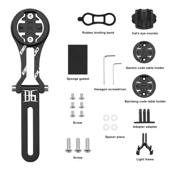 Bike Computer Mount Angle Adjustable Lightweight Heavy Duty Aluminum Alloy Universal Mountain Road Bike Handlebar Computer Holder Cycling Accessories