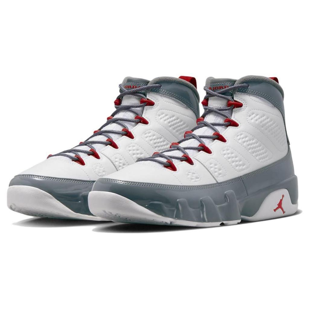 Air Jordan 9 Retro Fire Red Men Sneakers Grey White Cool-Grey CT8019-162