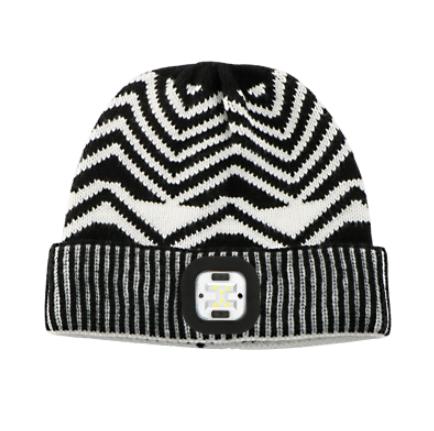 New Design Headband Listen Songs Talk Beanie Knitted Bone Conduction Headphones Wireless Music Head Light