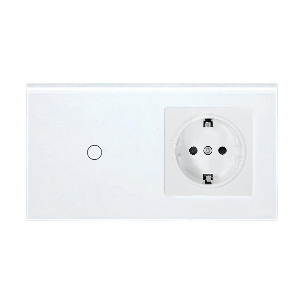 European Standard Zigbee Smart Switch with Graffiti Design, Glass Panel, and Alice Voice Support