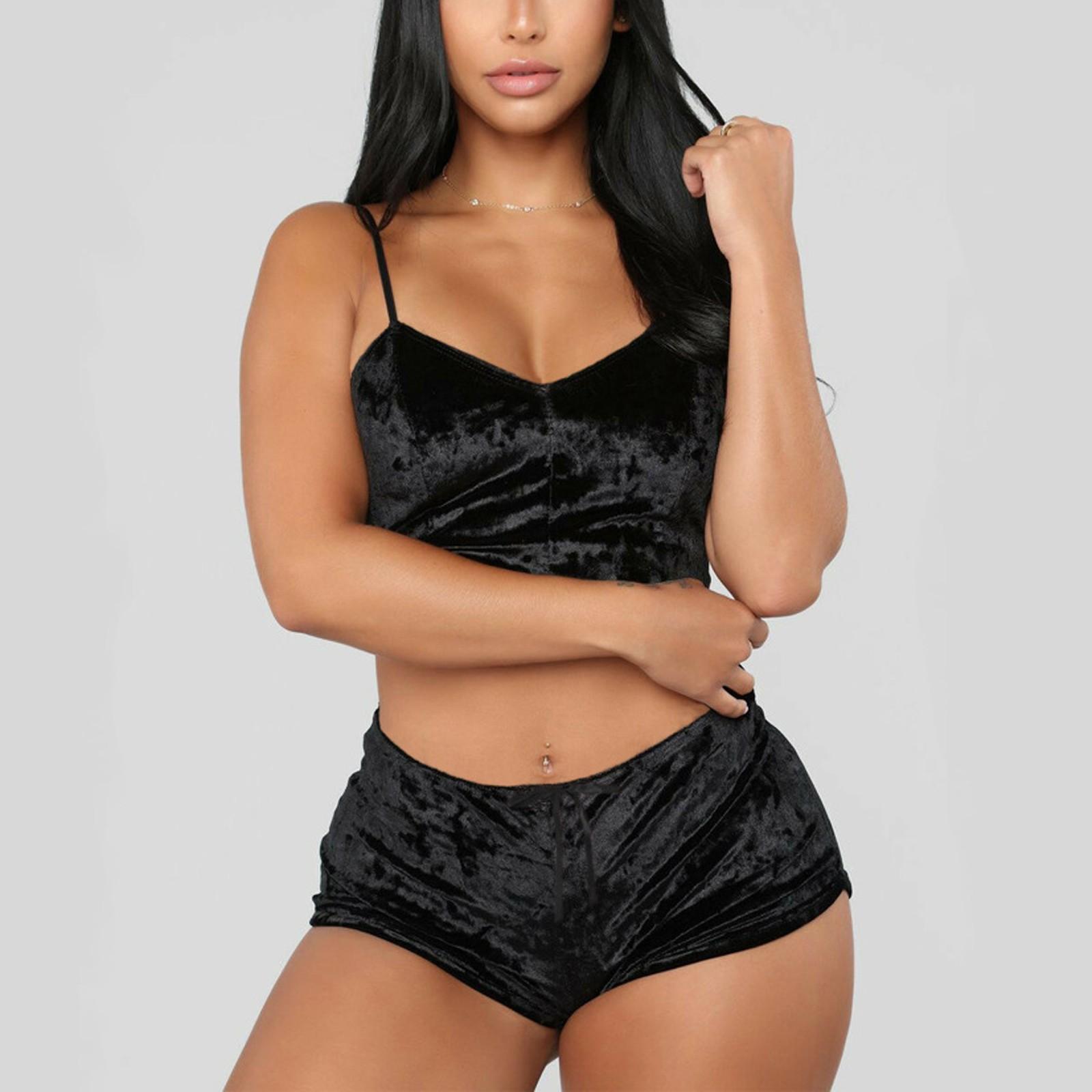 

Женский сексуальный тонкий однотонный флисовый комплект нижнего белья с v-образным вырезом и золотым бриллиантом L чёрный