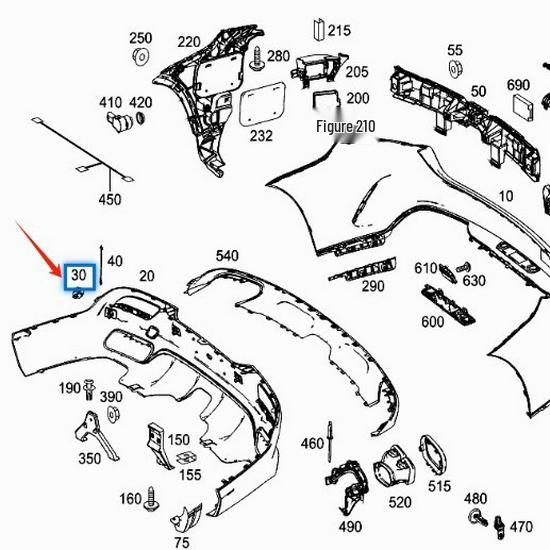 Rear Bumper Tow Hook Cover for Mercedes-Benz GLE W292
