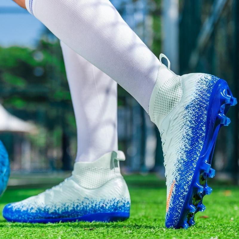 34-46 Scarpe da Calcio Uomo Alte Taglie Grandi Chiodi Lunghi Antiscivolo Resistenza TPR Artificiali Capitano Giovanili da Esterno