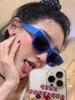 Stylish Vintage Cat Eye Sun Glasses For Ladies Designer Vintage Rectangle Sun Glasses Frame Female Ins Blue Square Eye Glasses