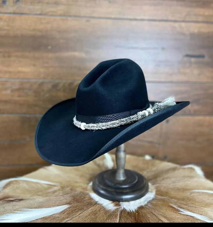 Фетровая шляпа Тесьма Декоративная Шерстяная Цилиндр Универсальный Черный Шерстяной Цилиндр L(58-60cm)