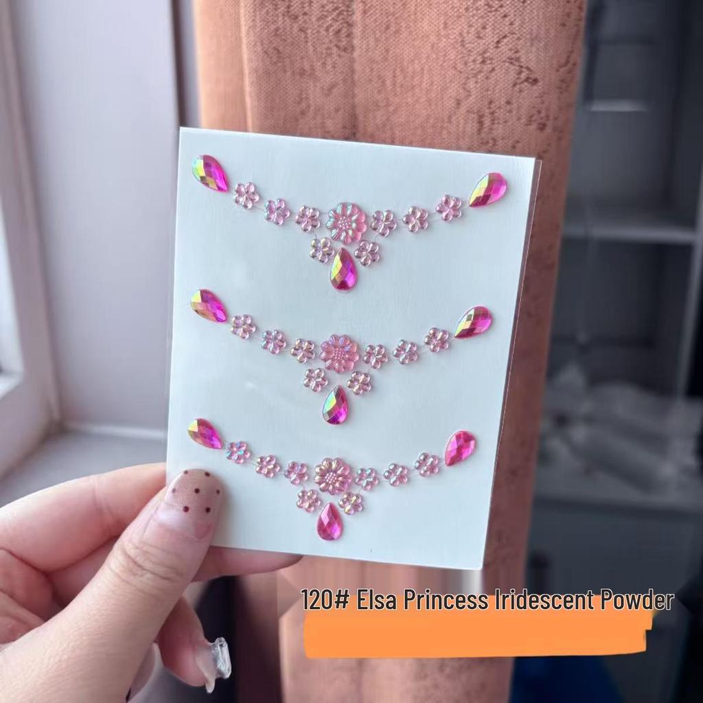 Kids' Vintage Rhinestone Face and Forehead Stickers