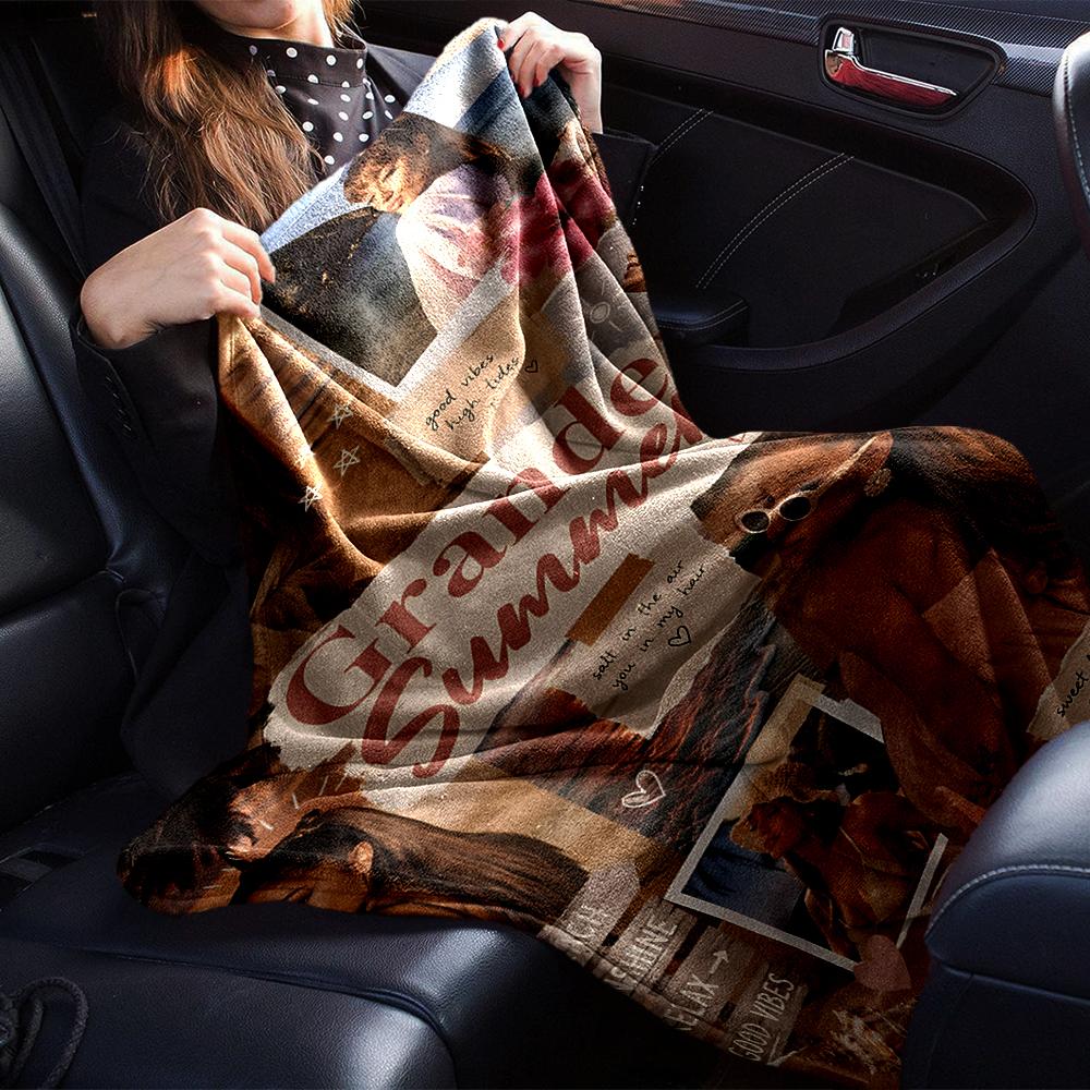 Summer Vibes Relaxation Blanket Soft Throw Blanket For Home Bedroom Bed Sofa Travel Office Solid Christmas Blanket