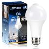 E26 Base LED Light Bulb with Motion and Light Sensor, 12W (equivalent To 100W Incandescent Bulb), 1400lm, Daylight White (2700K), Infrared Sensor for