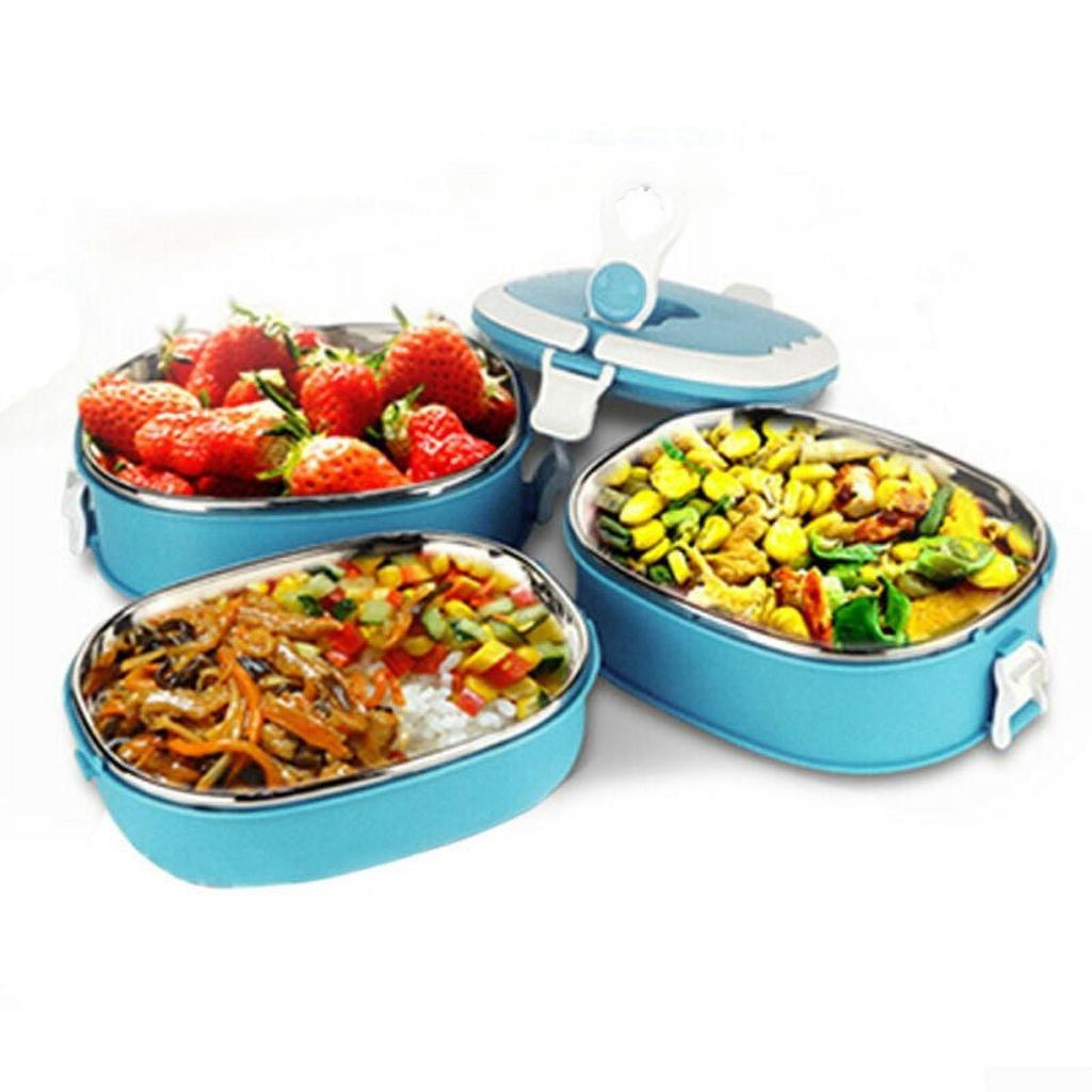Kids Adult Food Warmer Picnic Lunch Box Insulated Food Container Lunch Box Outdoor Picnic Box