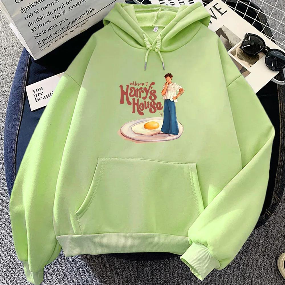 Harrys House Grafik-Hoodies Unisex Cartoon-Pullover Herbst/Winter Fleece-Hoodie Originalität Ästhetisches Sweatshirt Langärmlig