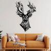 Black Deer & Tree Metal Wall Art, Modern Rustic Decor 19x13"